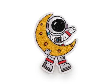 Aufbügler Astronaut am Mond, bestickt, zum Aufbügeln